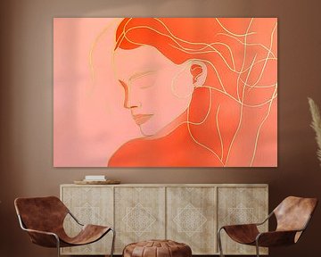 Female face in soft pastel colours by Poster Art Shop