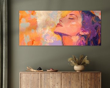 Portrait of a woman with soft colours by Poster Art Shop