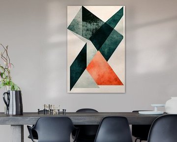 Geometrische abstractie in kleuren van Poster Art Shop