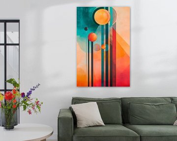 Geometric colours and shapes in space by Poster Art Shop