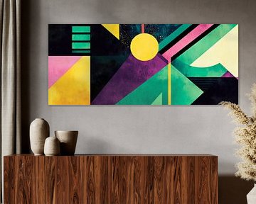 Geometrische kleurencompositie - abstract en modern van Poster Art Shop