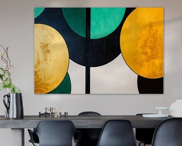 Geometrische kleurencompositie met cirkels van Poster Art Shop