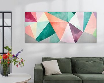 Geometric colour composition in pastel shades by Poster Art Shop