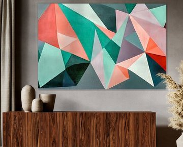 Geometric colour composition with pastel shades by Poster Art Shop
