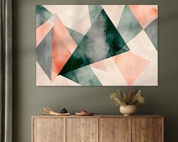 Geometrische vormen in pastelkleuren van Poster Art Shop
