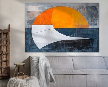 Geometric composition with sun motif by Poster Art Shop
