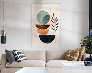 Geometric composition with plant by Poster Art Shop