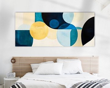 Geometric circles in soft colours by Poster Art Shop