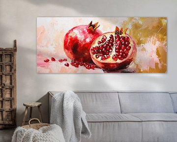 Granaatappels in zachte kleuren - Vitaliteit van Poster Art Shop