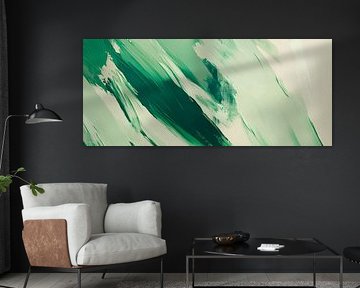 Abstraction verte - Doux coups de pinceau sur Poster Art Shop