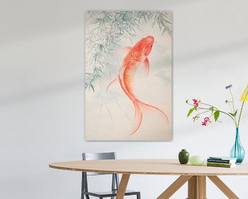 Koivissen in water - Aziatisch schilderij van Poster Art Shop