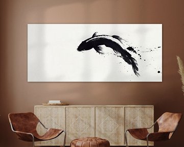 Koi-Fisch im Schwung – Dynamische Eleganz von Poster Art Shop