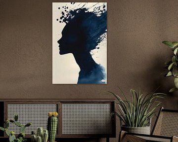 Artistiek portret met een explosie van kleur van Poster Art Shop