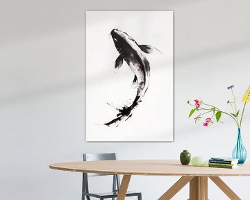 Koivissen in zwart-wit - Dynamisch van Poster Art Shop