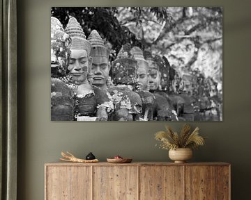 Figuren in het tempelcomplex van Angkor van Levent Weber