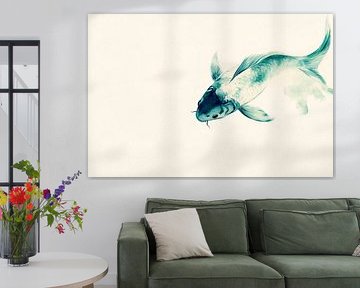 Koi in het water - de zachte elegantie van de natuur van Poster Art Shop