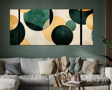 Ronde vormen in zachte kleuren - Modern van Poster Art Shop