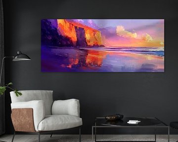 Kustlandschap bij zonsondergang - Pittoresk van Poster Art Shop