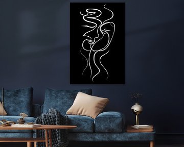 Kunstige lijnen - liefhebbers van minimalisme van Poster Art Shop