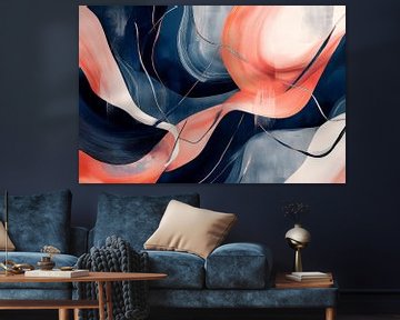 Vivid explosion of colour - abstract painting by Poster Art Shop