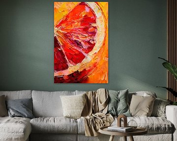 Vivid blood orange - colour explosion in detail by Poster Art Shop