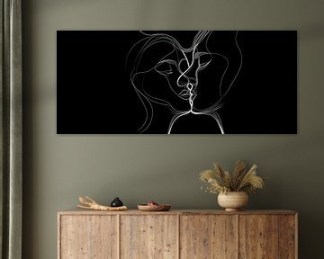 Love in black and white - Minimalist by Poster Art Shop