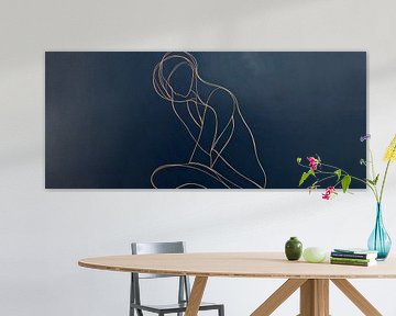 Minimalist line drawing of a figure by Poster Art Shop