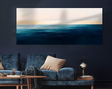 Rust aan de horizon - Abstract zeegezicht van Poster Art Shop