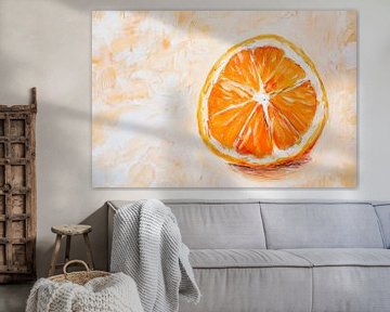 Sappig oranje in zachte kleuren - Schilderij van Poster Art Shop