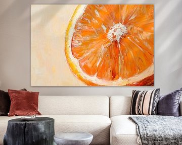 Saftige Orange detailreich gemalt von Poster Art Shop