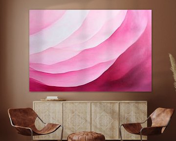 Zachte rozenkleuren in gelaagde vormen van Poster Art Shop