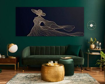 Eenvoudige elegantie: vrouwelijk silhouet van Poster Art Shop