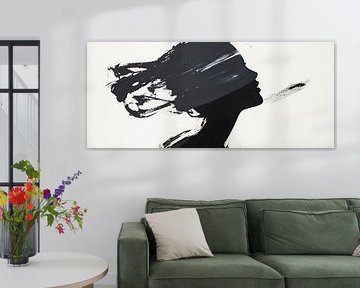 Silhouette of a woman in black and white by Poster Art Shop