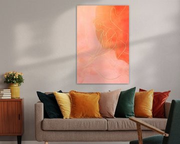 Dancing silhouette in warm colours by Poster Art Shop