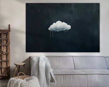 Droevige wolk op donkere achtergrond van Poster Art Shop