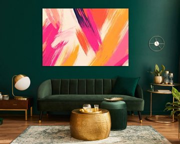 Levendige kleurenabstracties in de swing van emoties van Poster Art Shop