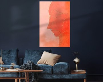Warm profile in soft colours by Poster Art Shop