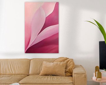 Delicate bloemblaadjes in roze tinten van Poster Art Shop
