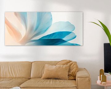 Delicate petals in shades of blue by Poster Art Shop