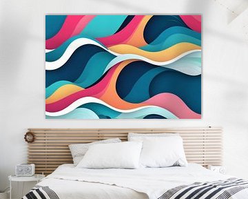 Kleurrijke abstracte oceaan golven achtergrond