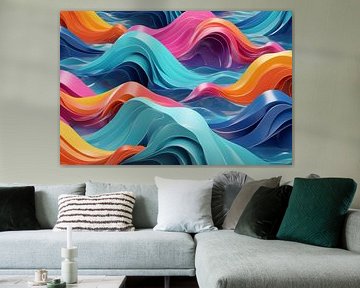 Kleurrijke abstracte oceaan golven achtergrond