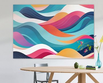Kleurrijke abstracte oceaan golven achtergrond