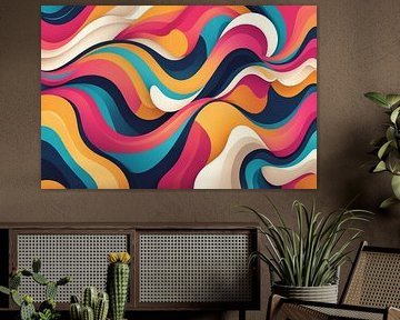 Kleurrijke abstracte oceaan golven achtergrond