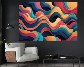 Kleurrijke abstracte oceaan golven achtergrond