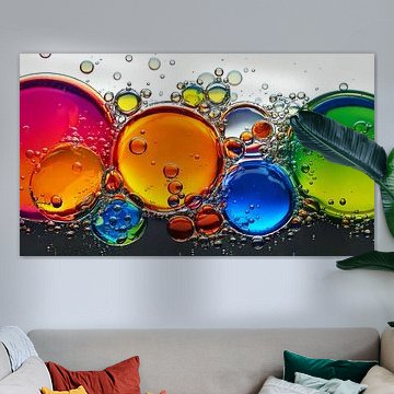 Luchtbellen met kleur