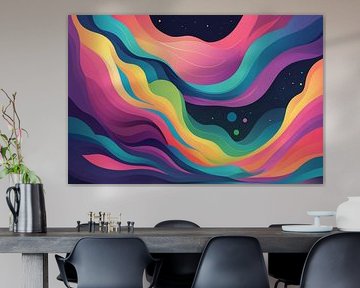 abstract background aurora rainbow by hisam colours