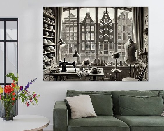 Voorbeeld van het werk in een kamer