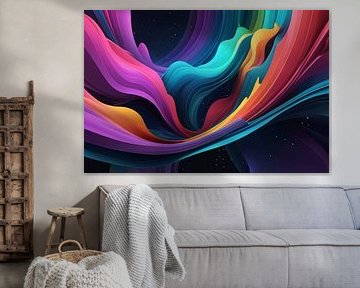 abstract background aurora rainbow by hisam colours