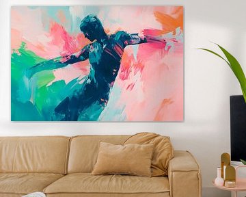 Abstract movement in a blaze of colour by Poster Art Shop