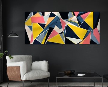 Formes géométriques abstraites en couleur sur Poster Art Shop